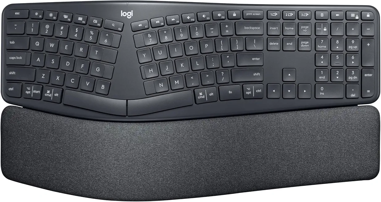 Logitech ERGO K860 Wireless Ergonomic Qwerty Keyboard -...