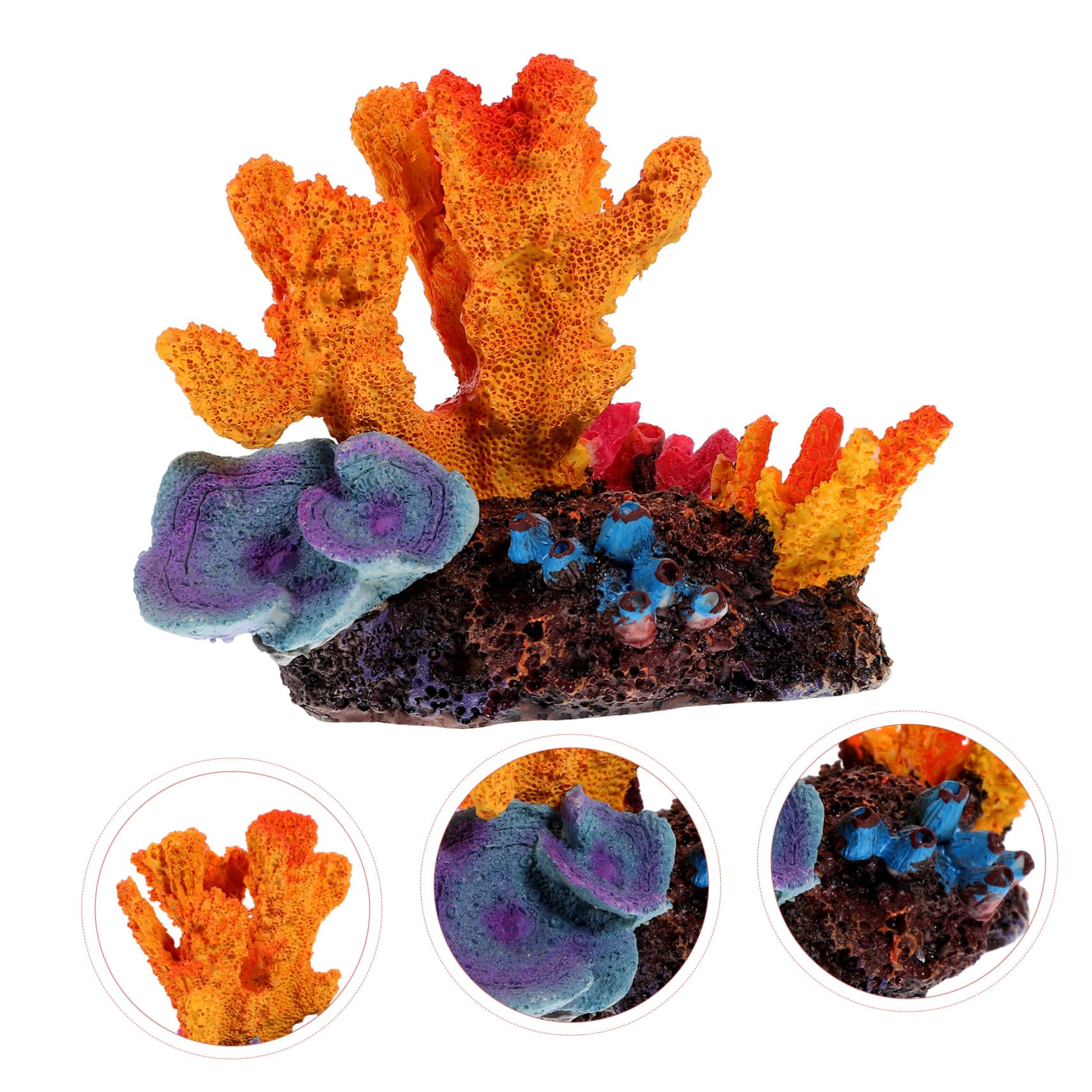 BESPORTBLE Aquarium Fake Coral Reef Ornament Simulated Coral for Freshwater Tank Decor Aquatic Turtle Accessories Creative Fish Tank Landscaping Natural Aquatic Environment