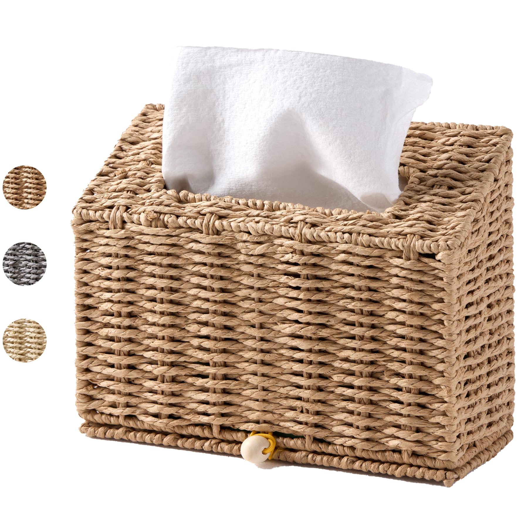 Unjumbly Hand Towel Box Cover Designed for Kleenex Disposable Hand Towels Paper Rope Tissue Box for Bathroom Powder