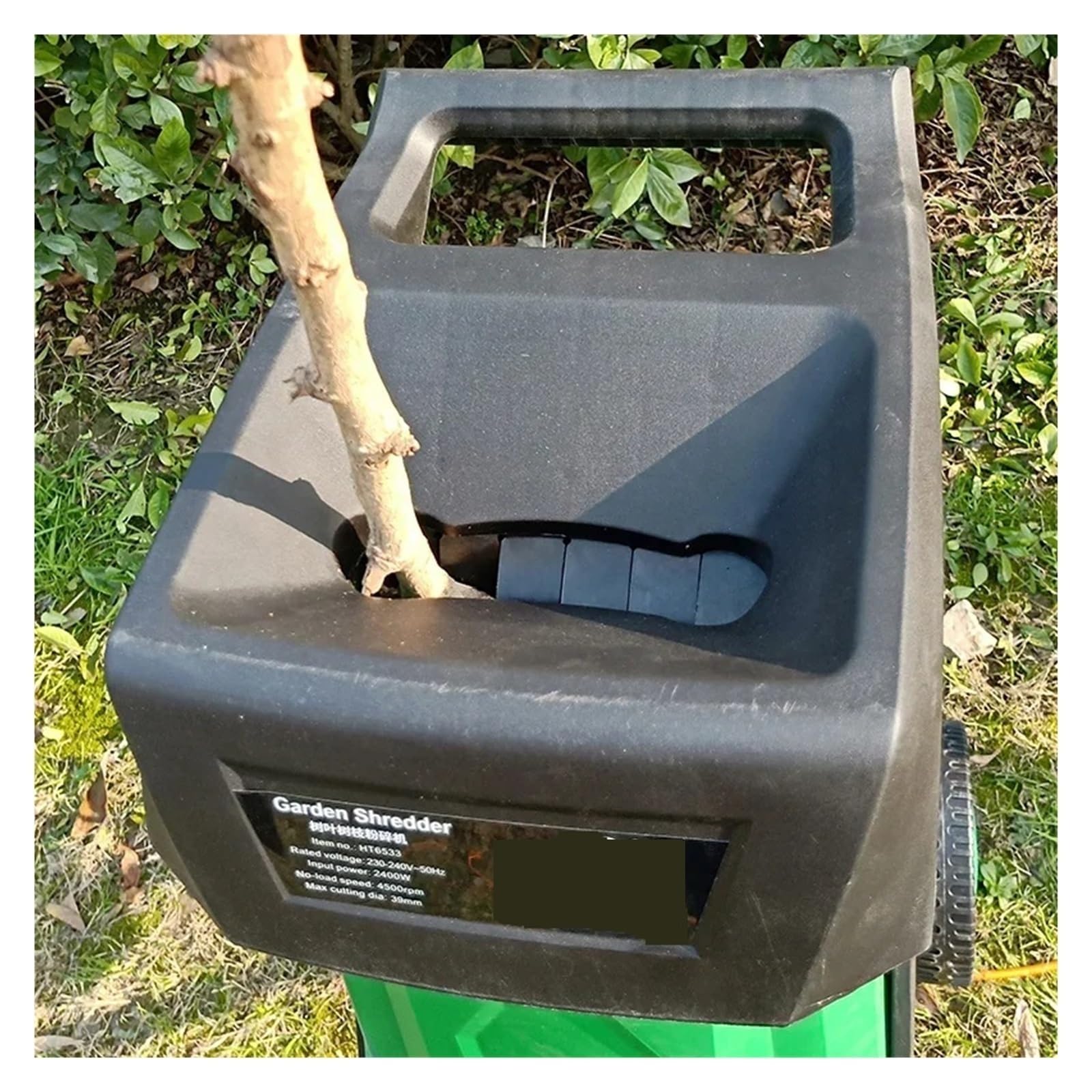 Trituradora De Jardín 2400W Y 50L, Ramas Hojas, Eléctrica, Herramientas , Madera, Puede Romper Funcionamiento Silencioso(2400W shredder+30m line)