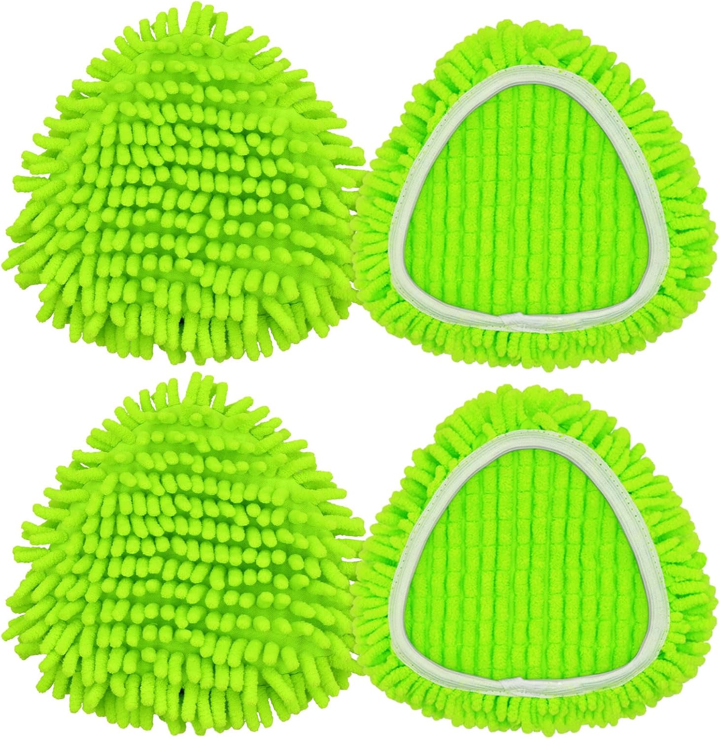 Mop Cloth Reusable, Mop Replacement Head Compatible with EasyWring & Clean Spin System Wet-Dry Mops Cloth for Household 4 Pack