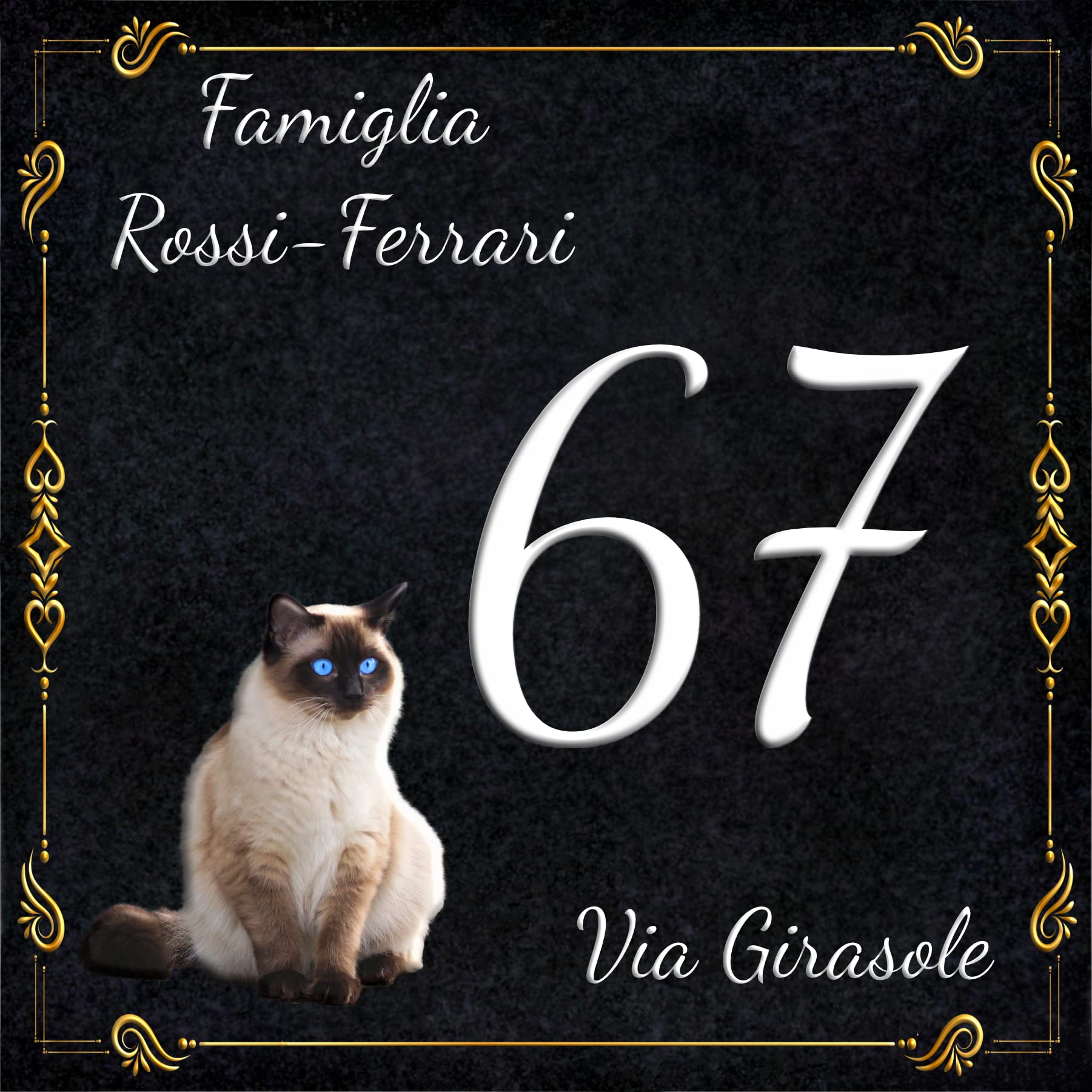 Targa Numero Civico In Ceramica Personalizzabile - 15x15 O 20x20 Cm, Con Nome Famiglia, Made In Italy - Foto 6