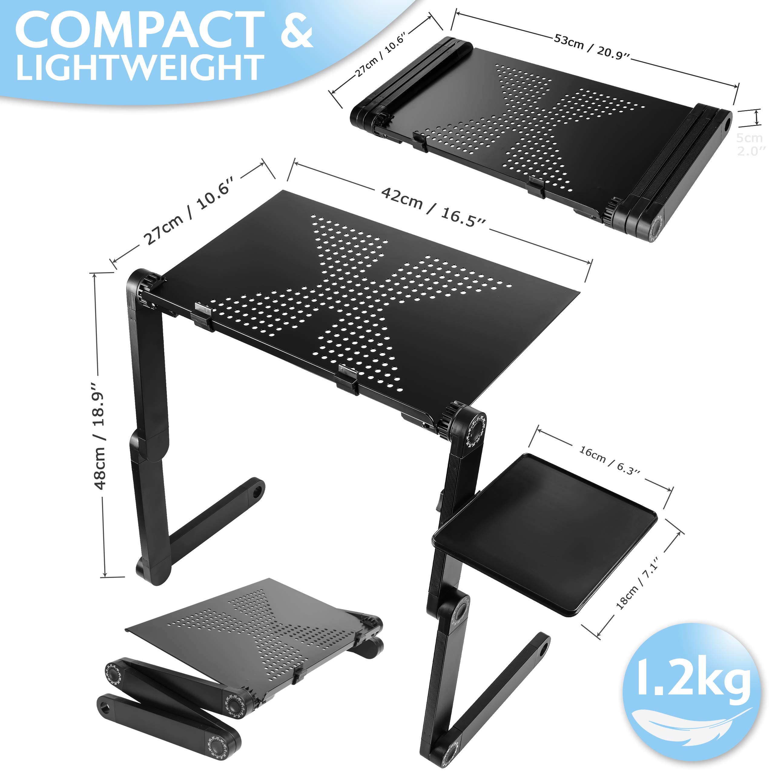 Folding Laptop Stand Over Bed Laptop Table Standing Desk Converter