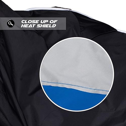 Miniatura 8 de Nuzari Funda resistente para motocicleta, para almacenamiento de bicicletas para exteriores, impermeable, para exteriores, color negroplateado,