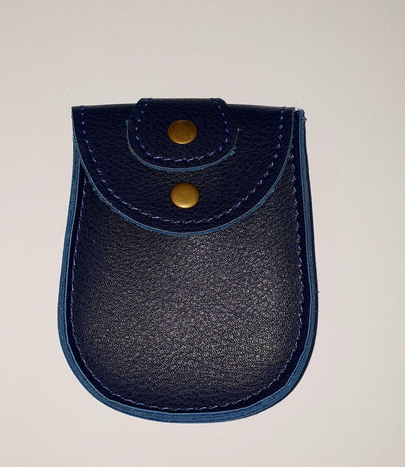 JYOS Leather Car/Bike Key Case, Remote Key Leather Pouch with Belt Loop (Blue)