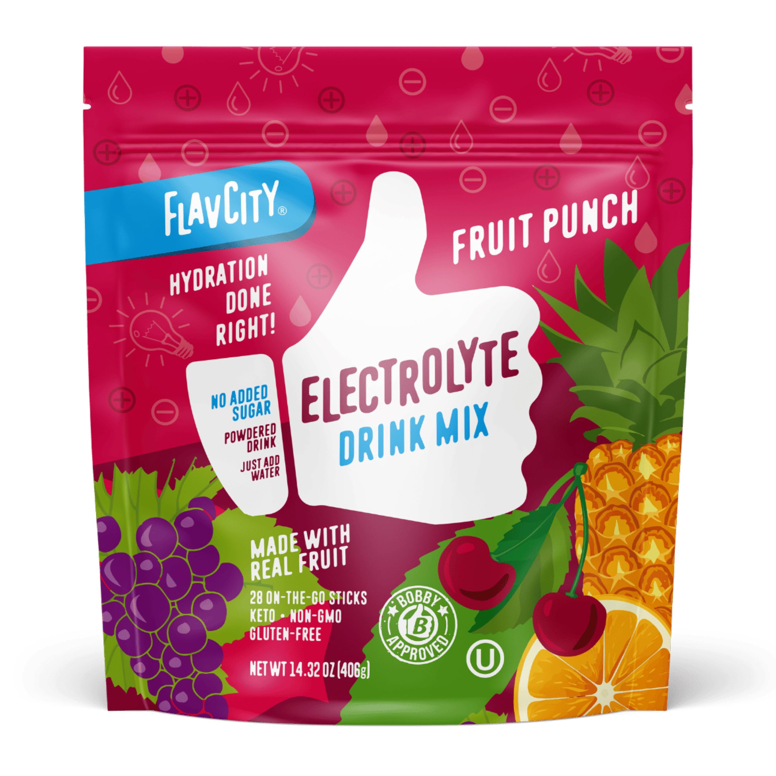 FlavCity Electrolyte Powder Packets, Strawberry Limeade, 28 Stick Packs — Amazon image 8