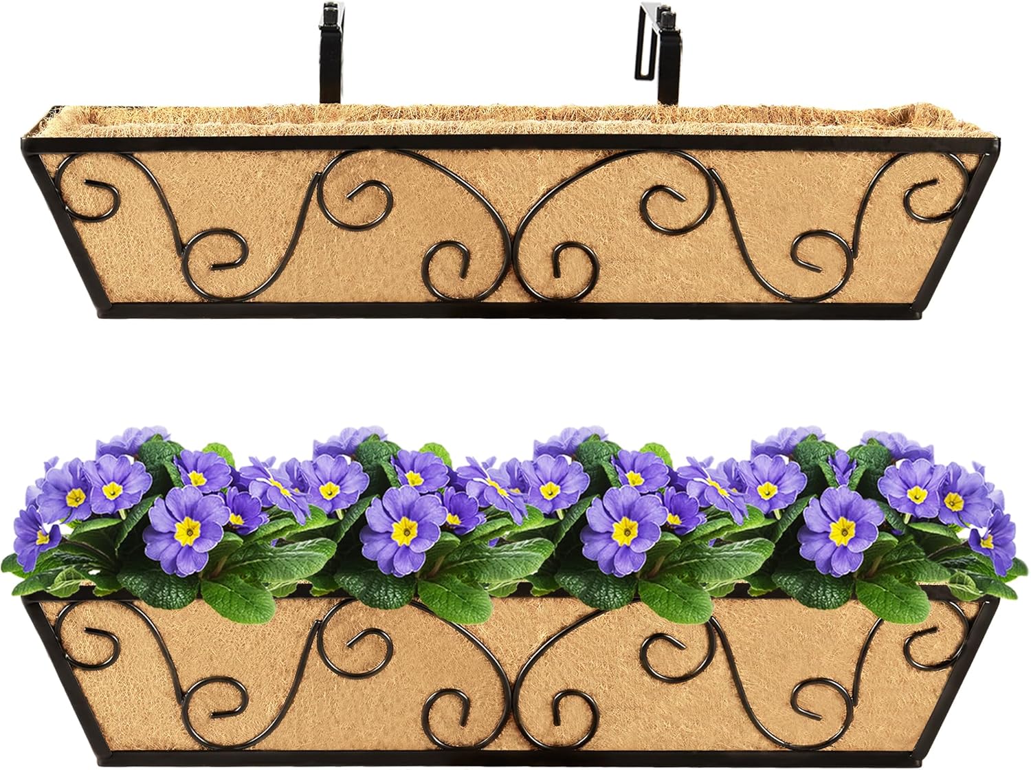 Amazon.com: LAWYAMAI 2pcs 24 Inch Window Deck with Coco Liner, 24 ...