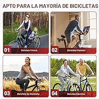 Vista 7 de BLUEWIND New Noseless Oversized Bike Seat, Wide Bicycle Saddle Novel Backrest Design for Electric Bike, Universal Fit Exercise Bike or Road