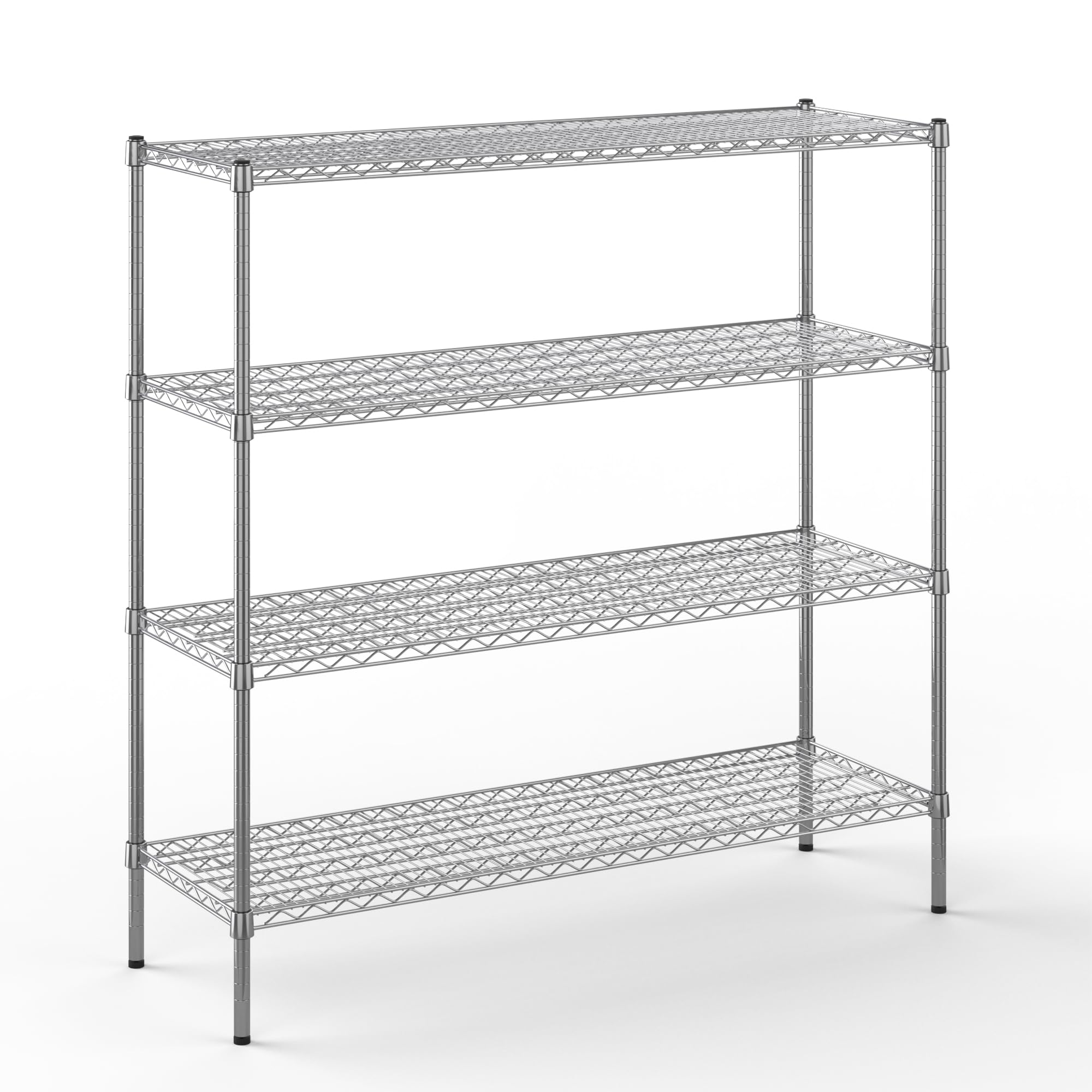 18" Deep x 54" Wide x 54" Height Wire Shelving Kit | 4-Tier | NSF Commercial Storage Rack Unit
