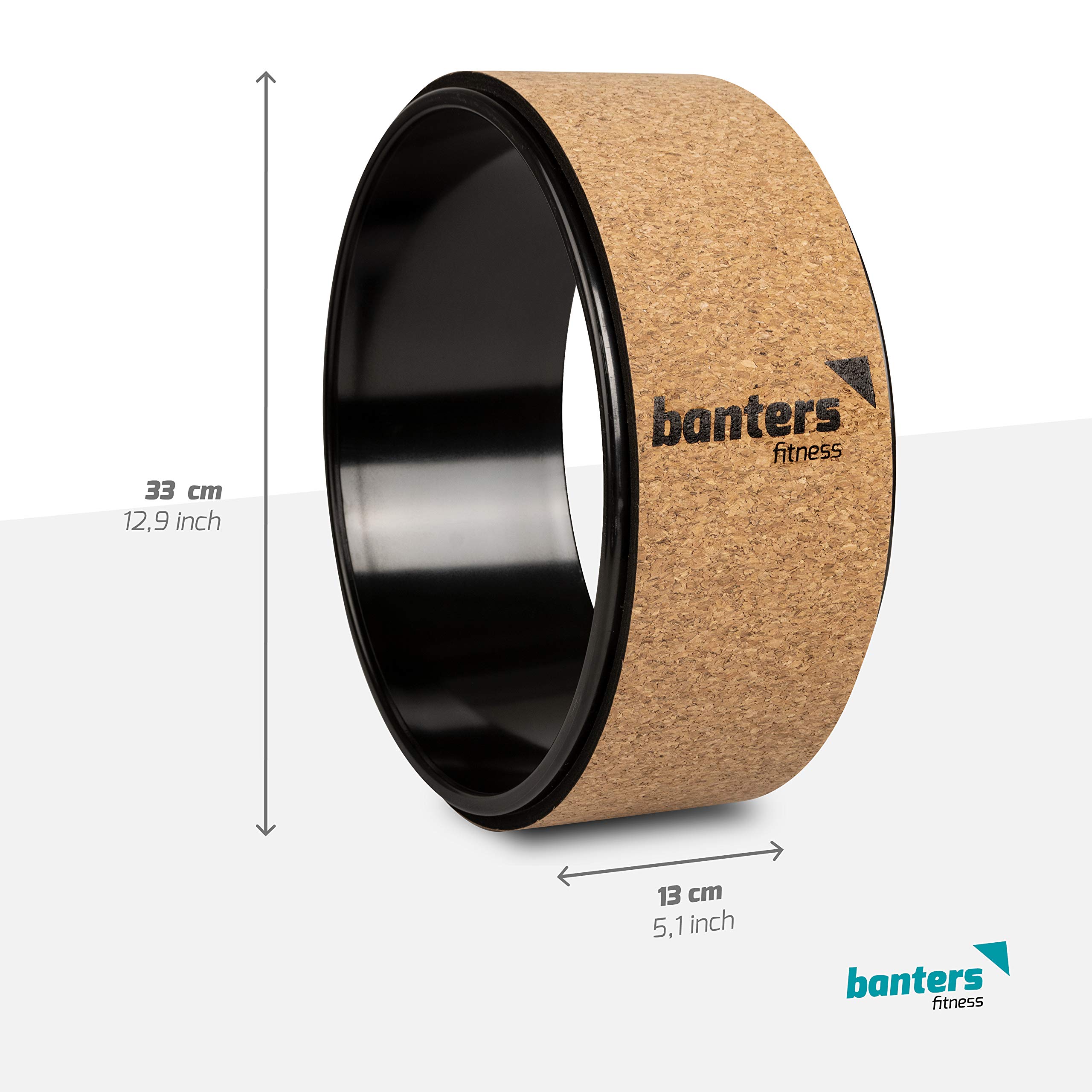 banters Yoga Rad aus Naturkork -Yoga Wheel inklusive Übungsposter