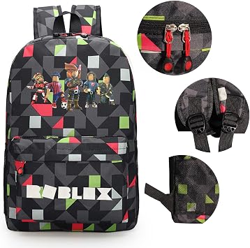 Roblx Backpack Boys Backpack Anime School Bags for Boys and Girls, Cute Cartoon Fashion Backpack,Gift for Children and Teenagers for School and Travel - 010