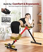 Vista 3 de Yoleo 2 in 1 Ab & Rowing Machines for Home, Foldable Ab Workout Equipment, Ab Trainer Machine for Stomach Workout, Ab Crunch Machine with Foam