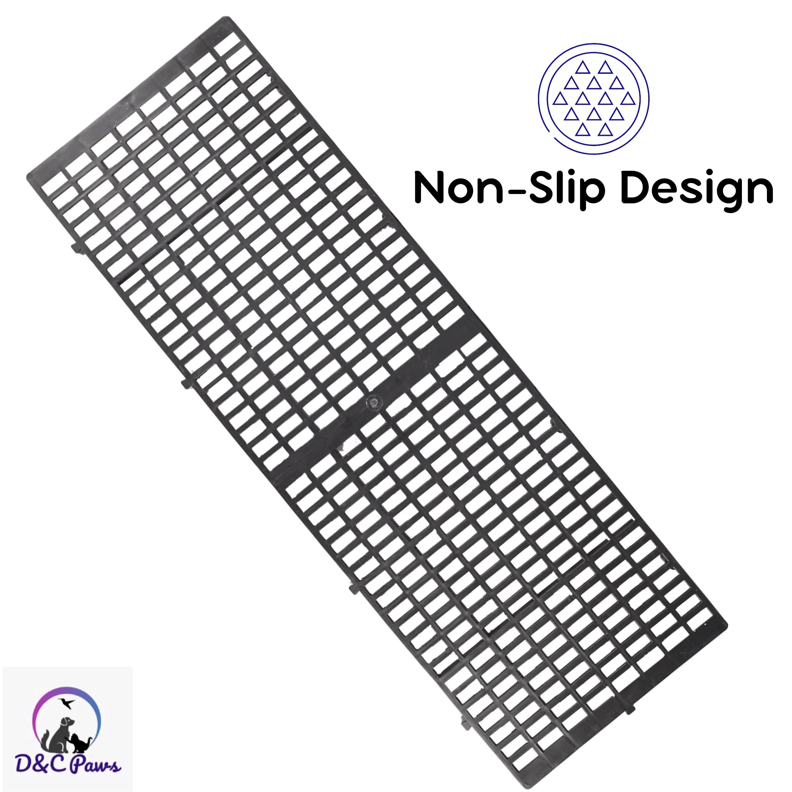 D&C PAWS Pet Plastic Floor Mat 36 x 12 Inch Heavy Duty Waterproof Flooring Bed Mat Ideal for Dogs/Cat/Rabbit/Goat (Black, Pack of 5) 2