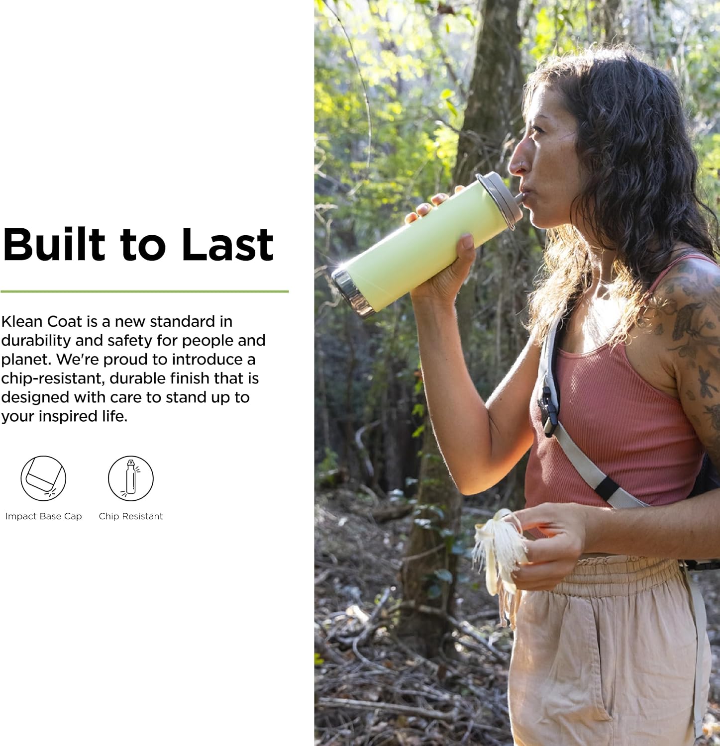 Klean Kanteen 20oz TKWide Insulated Water Bottle with Twist Cap - Shadow Lime - Image 3