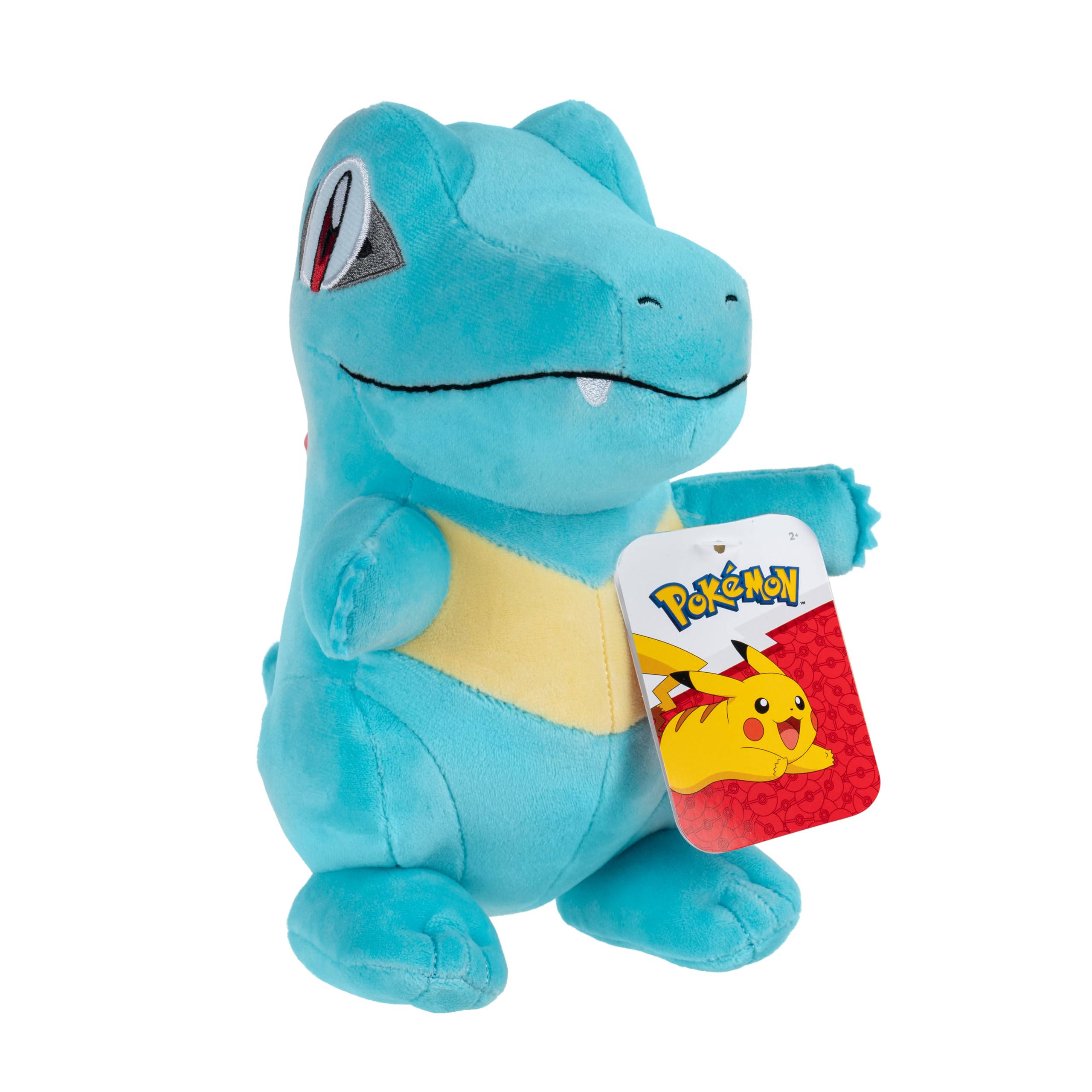 Bizak Pokemon 63225243 - Peluche morbido, 21 cm, ufficiale Totodile