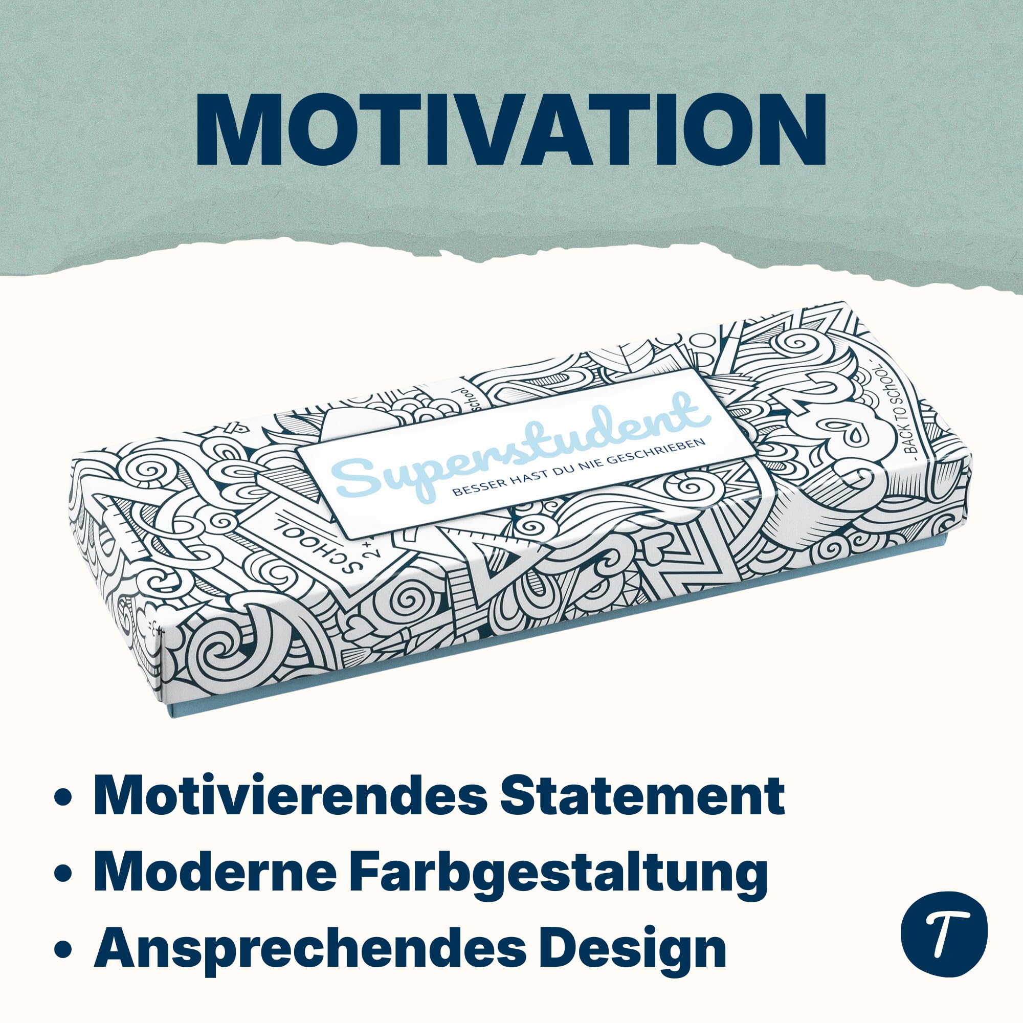 Teachly Bundle 3 x Tintenroller Superstudent (Rosé-, Mint- & Türkis-Set) - Inkl. 7 Tintenpatronen (Blau) je Set