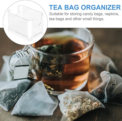 Miniatura 9 de 2pcs bolsa de té caja de artículos diversos contenedores acrílico contenedor acrílico titular bolsa de té organizador
