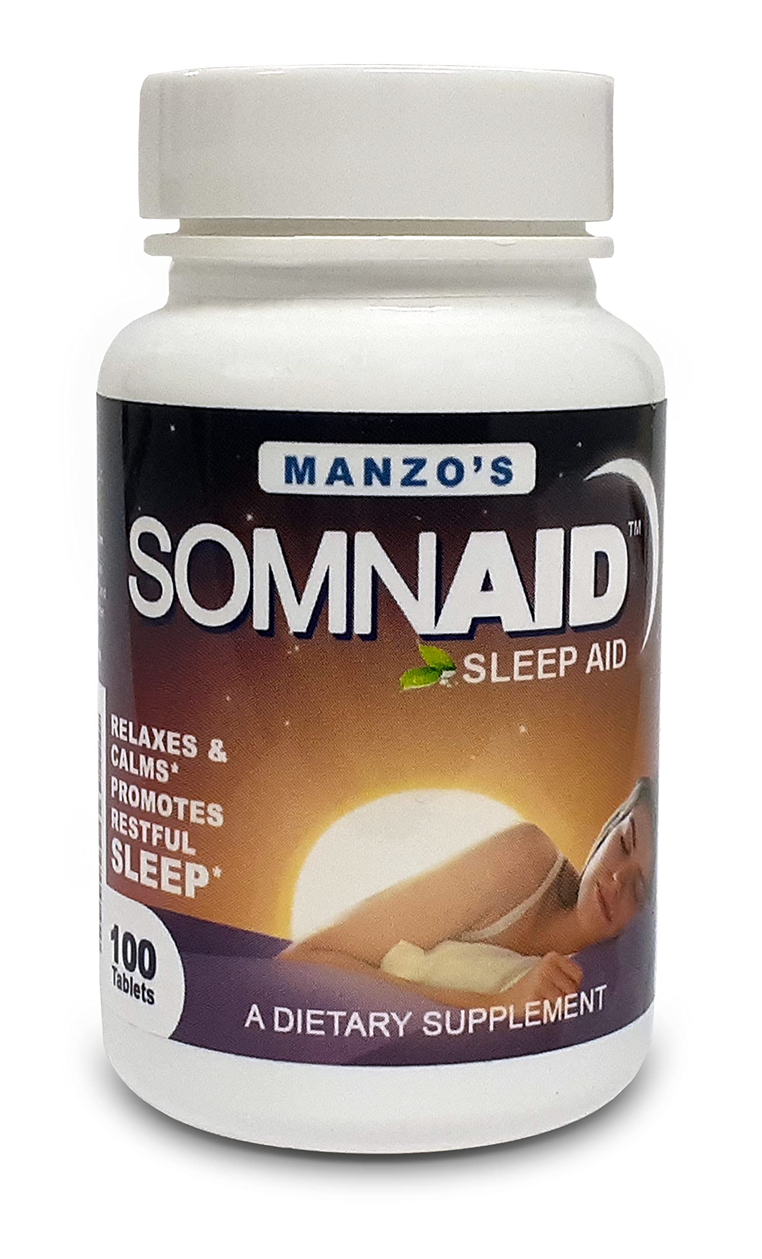 Somnaid Sleep Aid, Nighttime Sleep Aid to Help You Fall Asleep (100 Tablets) Formulated by a Pharmacist. 60-Day Money Back Guarantee.