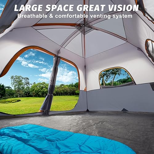 Miniatura 3 de UNP Tienda de campaña para 2468 personas, tienda de campaña portátil, tienda de campaña para 4 personas, fácil de instalar, impermeable con parte