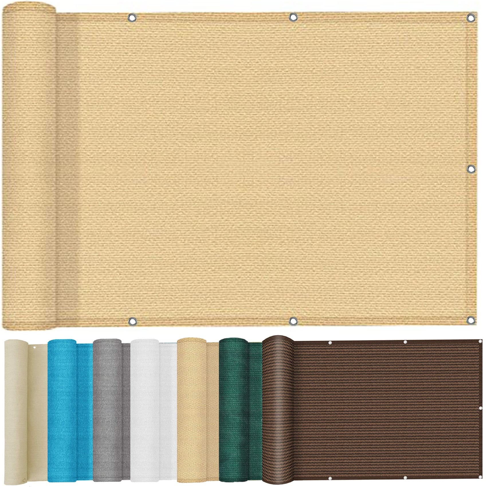Voile d'ombrage rectangulaire 4x9m pare-soleil filet protection jaune