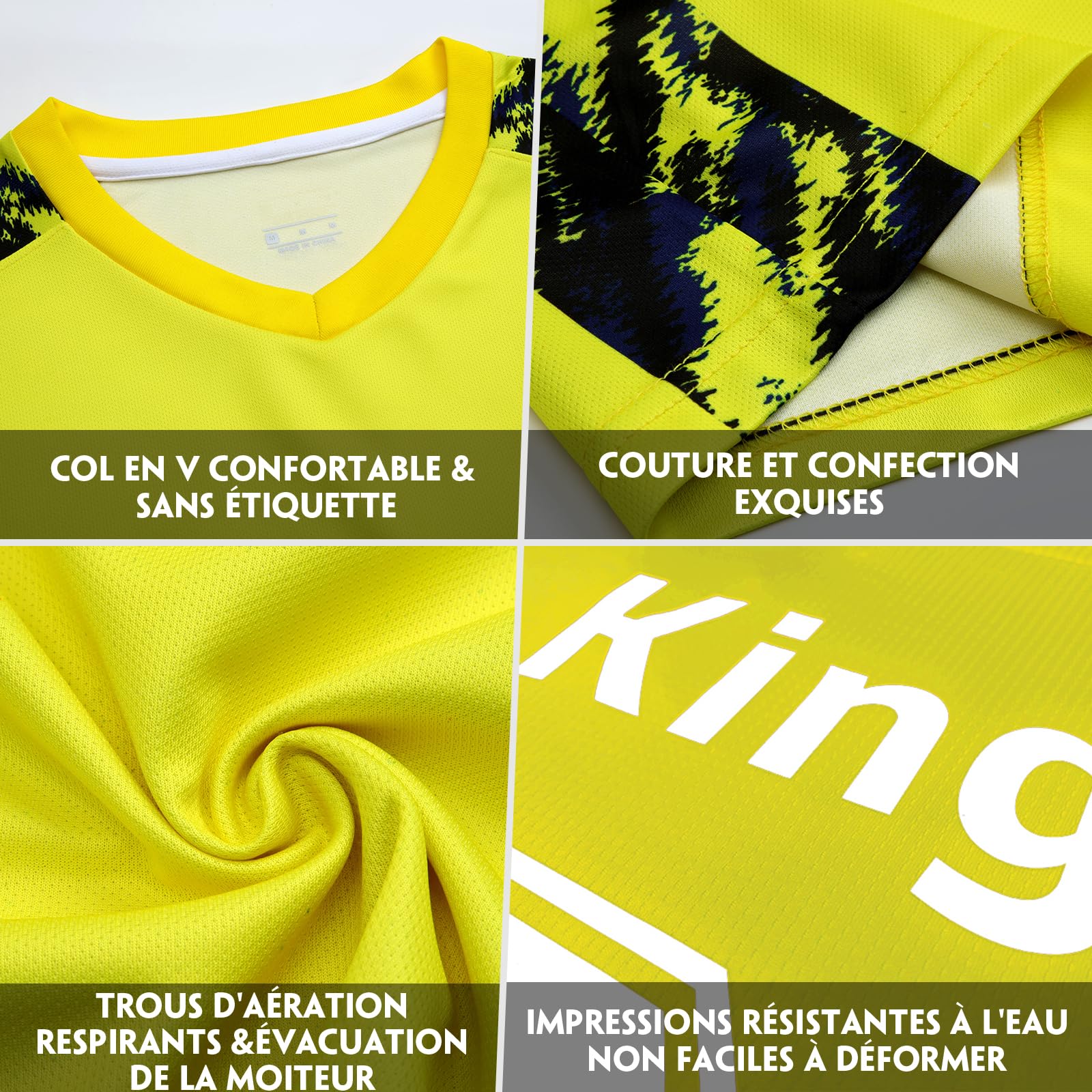 LAIFU Maillots de Gardien De Football Personnalisés-Maillot Gardien de But Adulte Jeunes Enfant