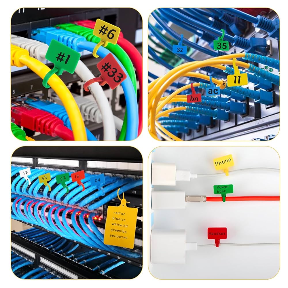 Amazon.com: TidyTie Cable Marker Tie Tags, 154Pcs Self
