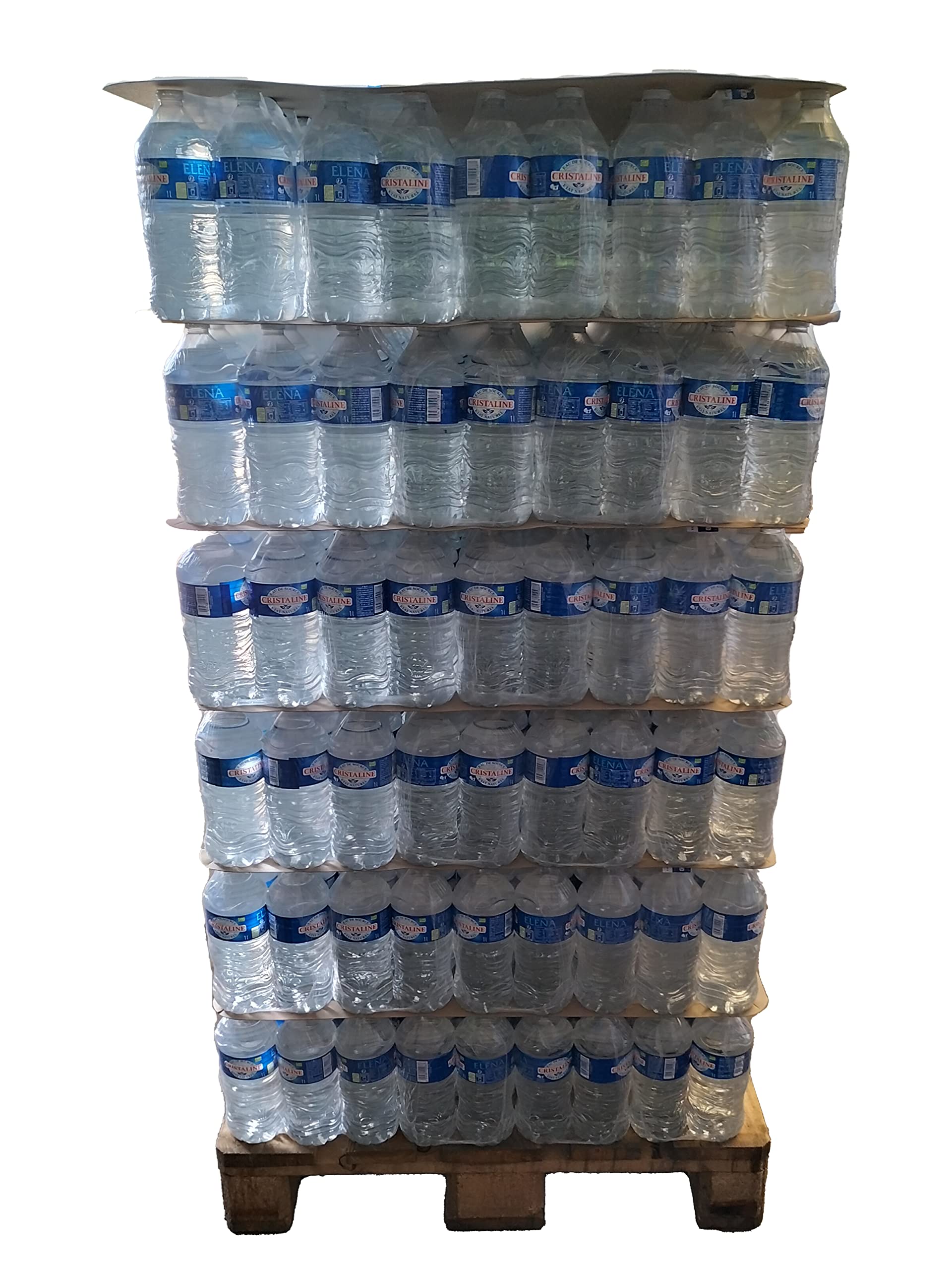 Palette eau Cristalline 126 * 6 bouteilles-1L Cristaline - IDEAL Chantiers BTP