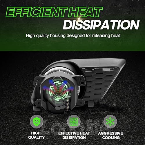 Miniatura 6 de TENTIONAUTO Luces antiniebla de conducción para Dodge Charger 2011 2012 2013 2014 con bombillas halógenas H8 12V 35W y kit de interruptor y cableado