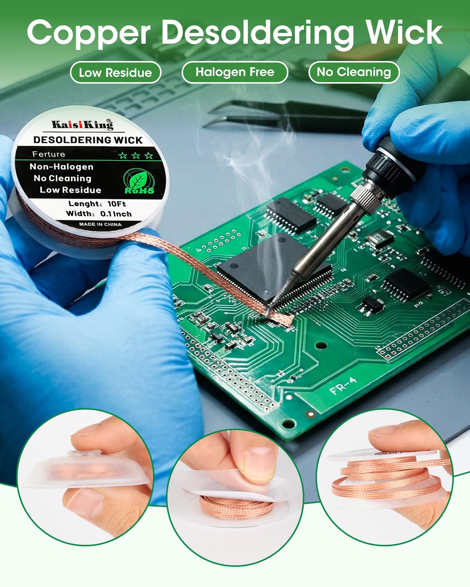 Kaisiking Solder Flux & Desoldering Wick - Electronics Repair -4