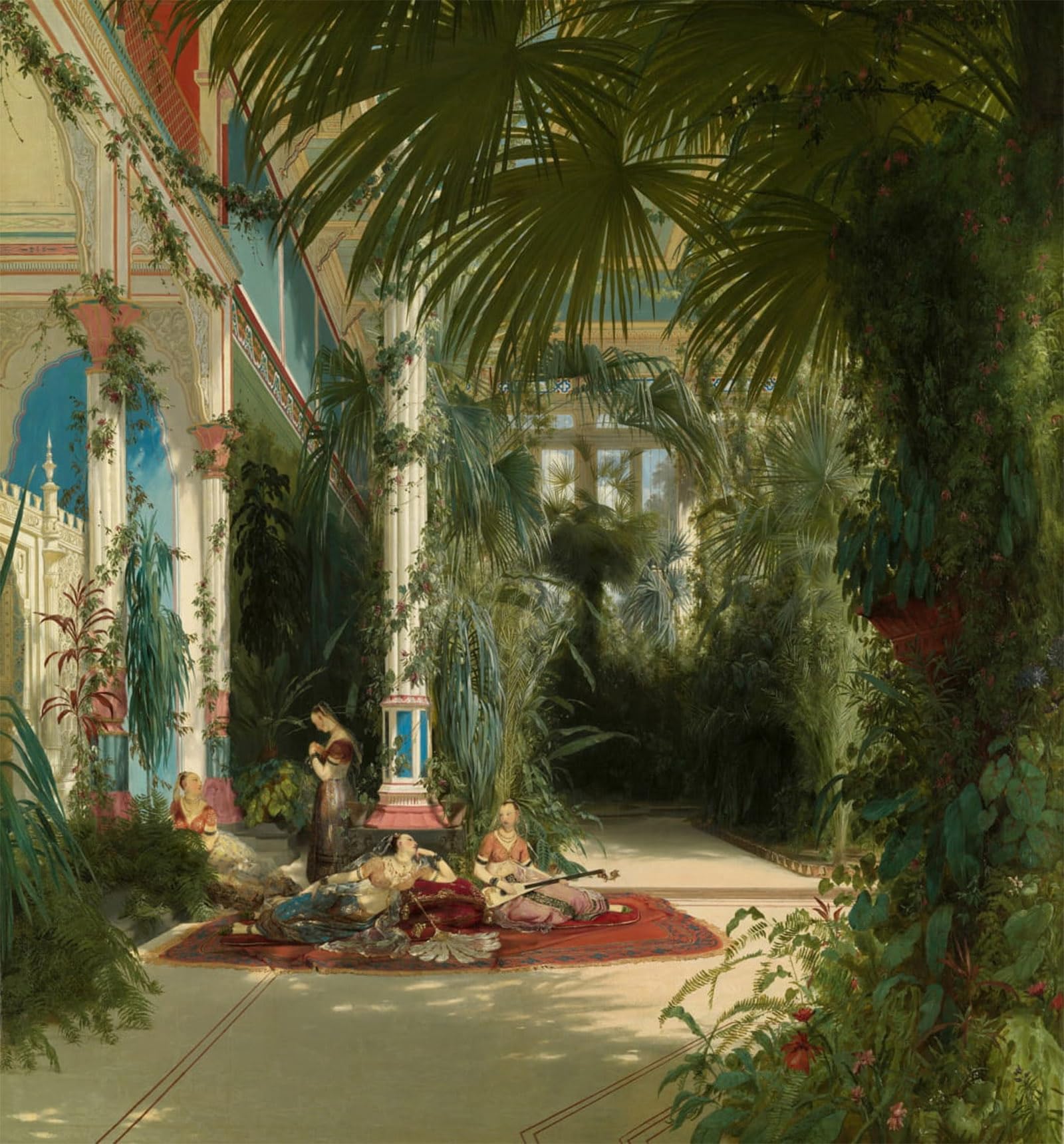 SERENDIPITP Abstract Painting Mural Print Picture Wall Decor Painting the Interior of the House on the Pfaueninsel Near Potsdam by Carl Blechen Vintage Wall Artwork for Home Decor 60x90cm