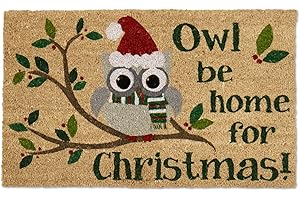 DII Outdoor Christmas Door Mat Collection Owl Be Home
