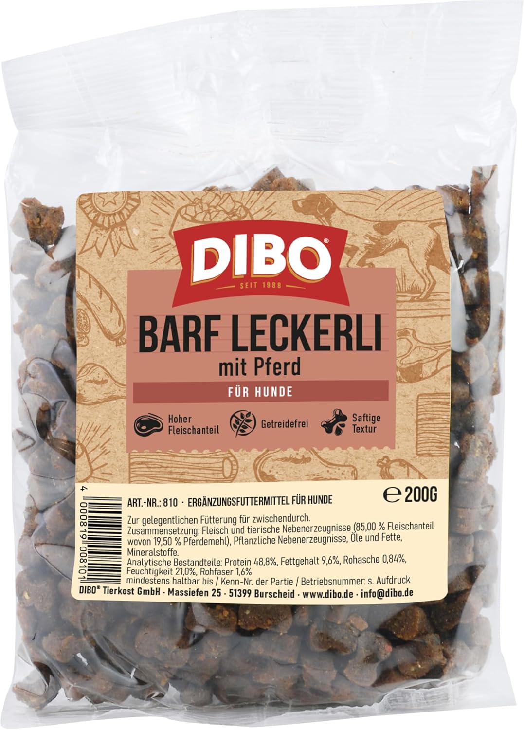Dibo Barf Leckerli Dog Lecks, Pferd, Spiel und Straußhund Snack, kleine und praktische Trainingshund-Leckereien, zuckerfrei, gesund und köstlich, 200 g Dibo Barf Leckerli Dog Lecks, Pferd, Spiel und Straußhund Snack, kleine und praktische Trainingshund-Leckereien, zuckerfrei, gesund und köstlich, 200 g