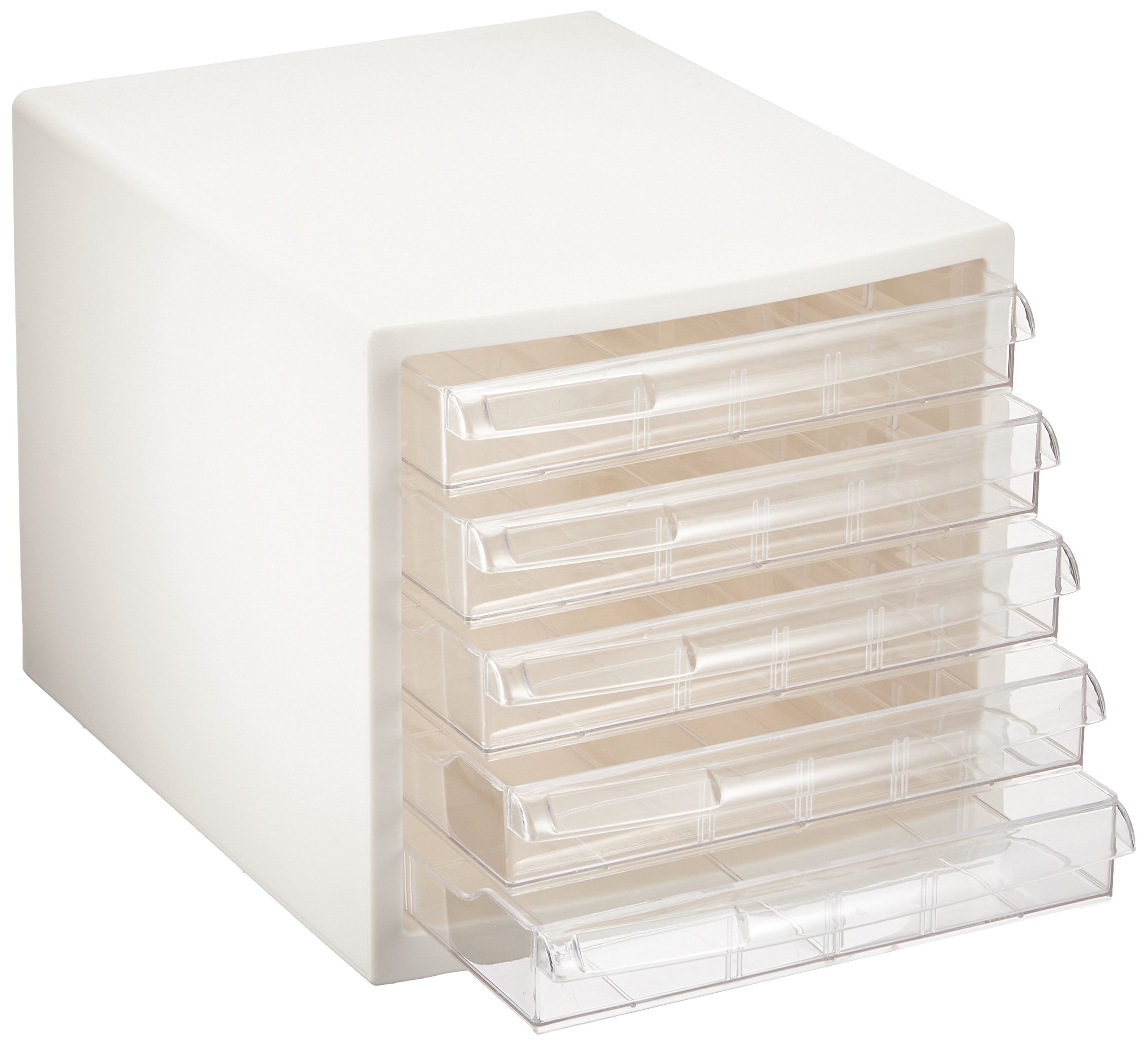 Nakabayashi A4E-S5W Letter Case, Document Holder, A4, Divider Compatible, 5 Tiers, White