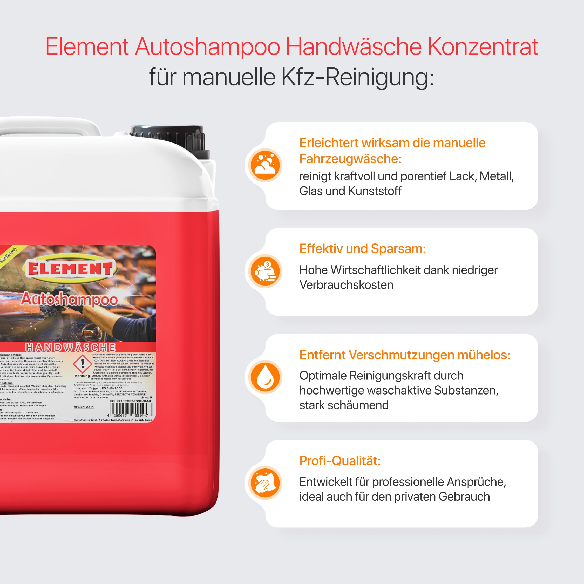 Auto Shampoo | 20 Liter | Profi Autoshampoo | Konzentrat | Autopflege | Autoschampoo | car shampoo | Autoshampoo handwäsche |