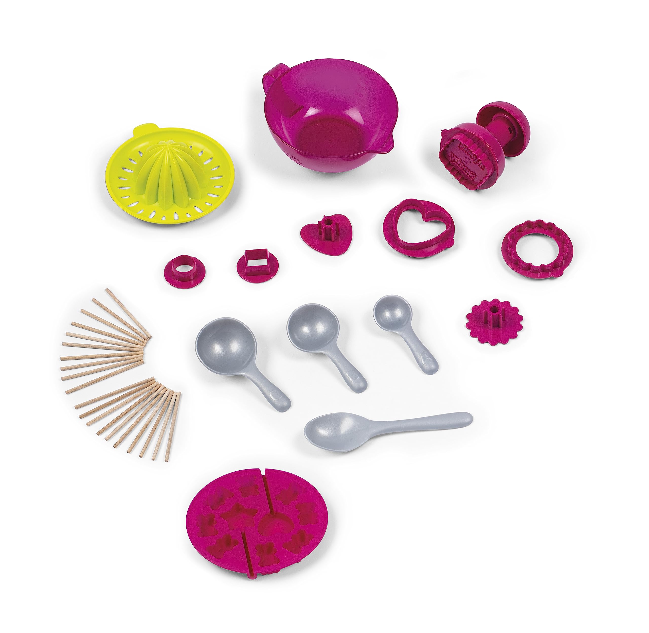 Smoby - Super Benny La cucina delle delizie, 7600310916, +3 anni, accessori per cucinare davvero, grembiule incluso, 32 accessori, ricettario