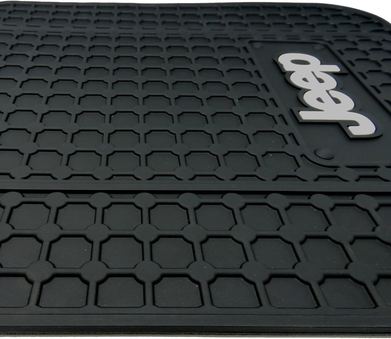 Plasticolor Black Front Rubber Floor Mats with Logo (Pair)