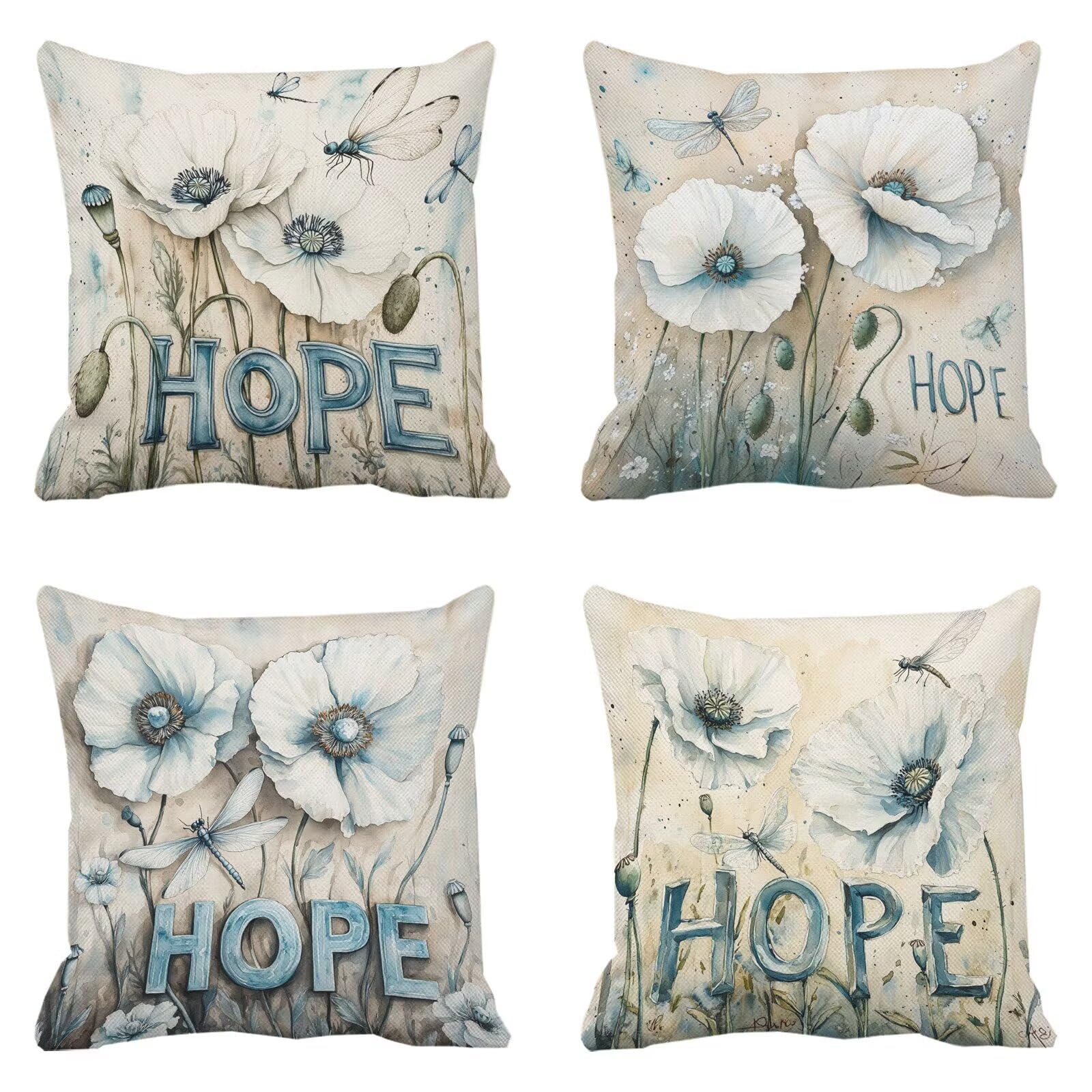 Cushion covers pour jardin et chaise de salon au motif imprimé printemps F-49