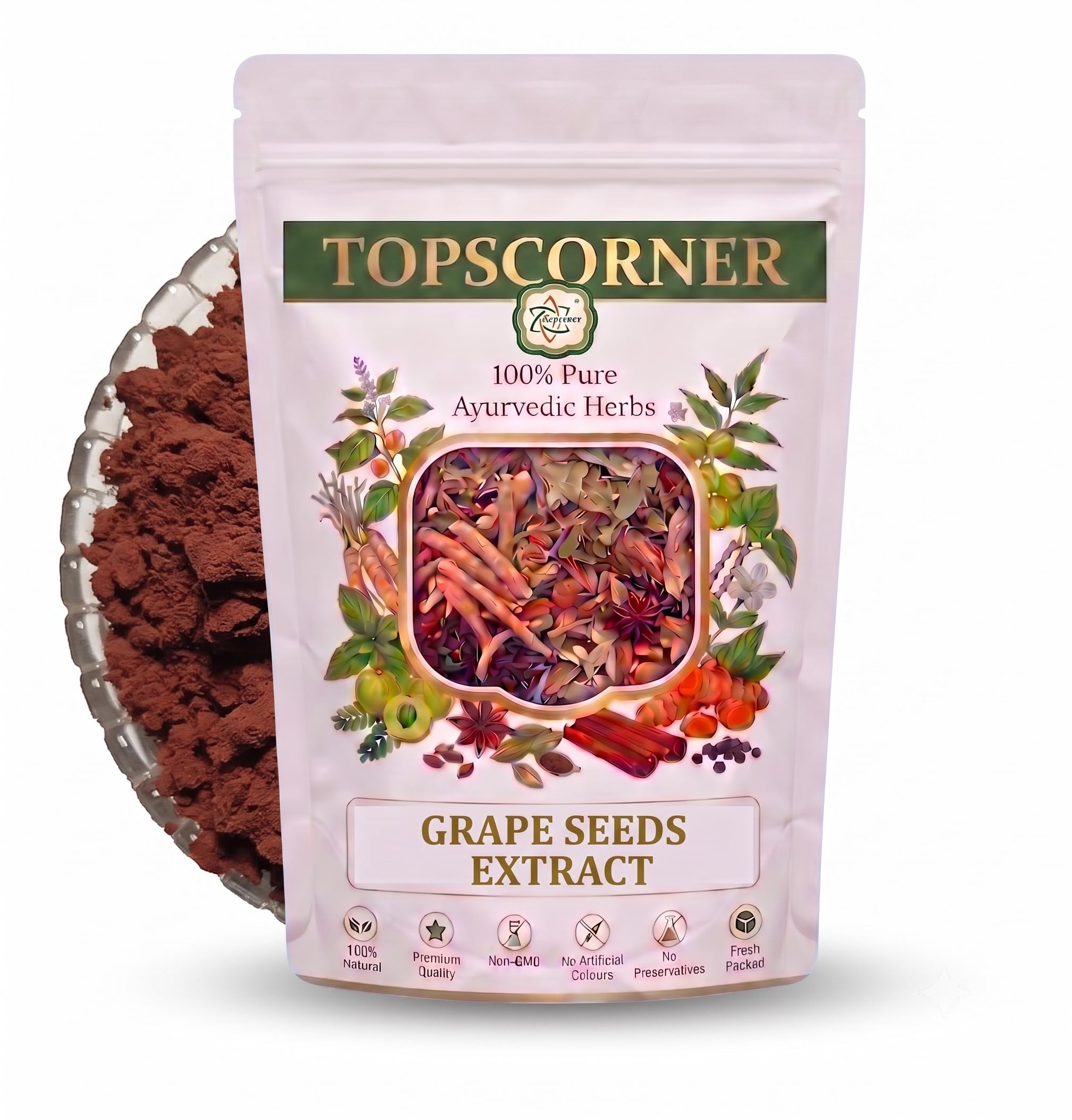 Grape Seed Extract Powder, Vegetarian, 900 Grams, Resealable Zip Lock Pouch-image-33