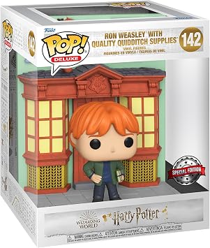 POP! Harry Potter #142 Ron Weasley Quidditch Supplies Diagon Alley Deluxe