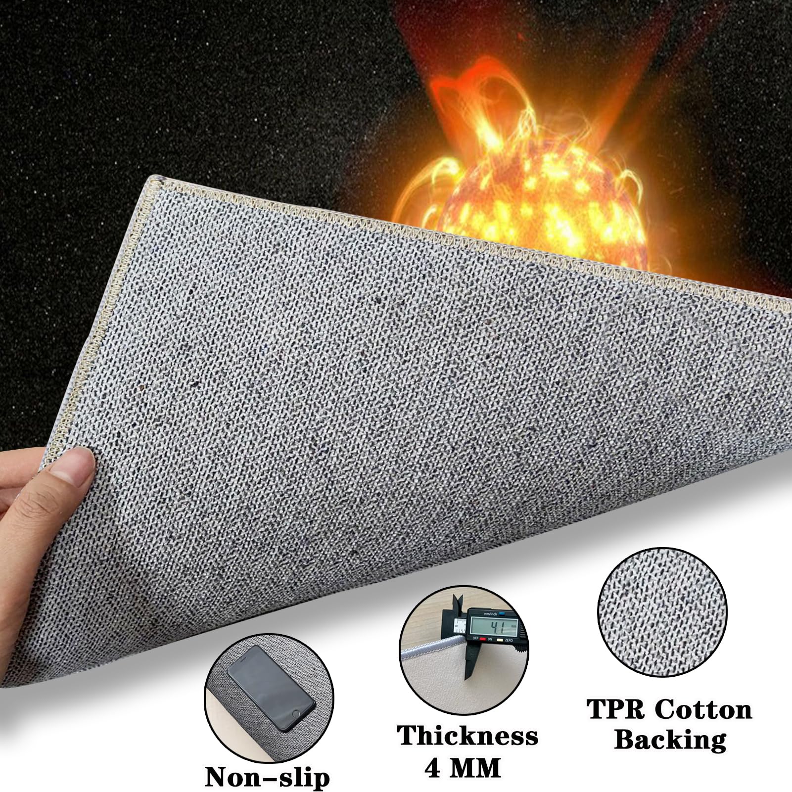 Tappeto Gaming pavimento, Tappetino Salvapavimento Antiscivolo, Tappeto per Sedia Ufficio per per Pavimenti in Legno Duro, Tappetini di Protezione per Pavimento per Parquet e Laminato 150 x 180 cm