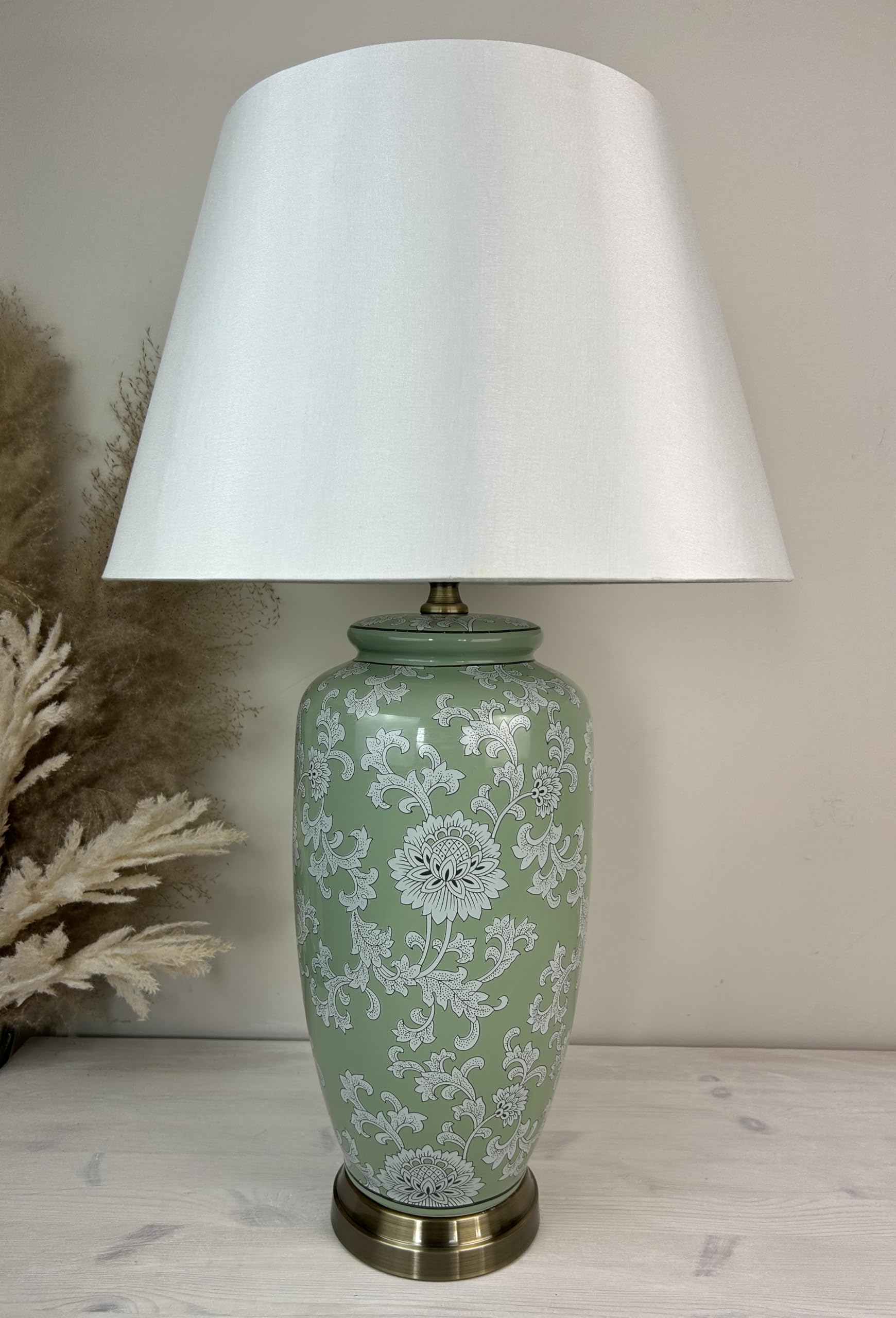 DOWNTON INTERIORS Sage Green Chinese Oriental Ceramic Porcelain