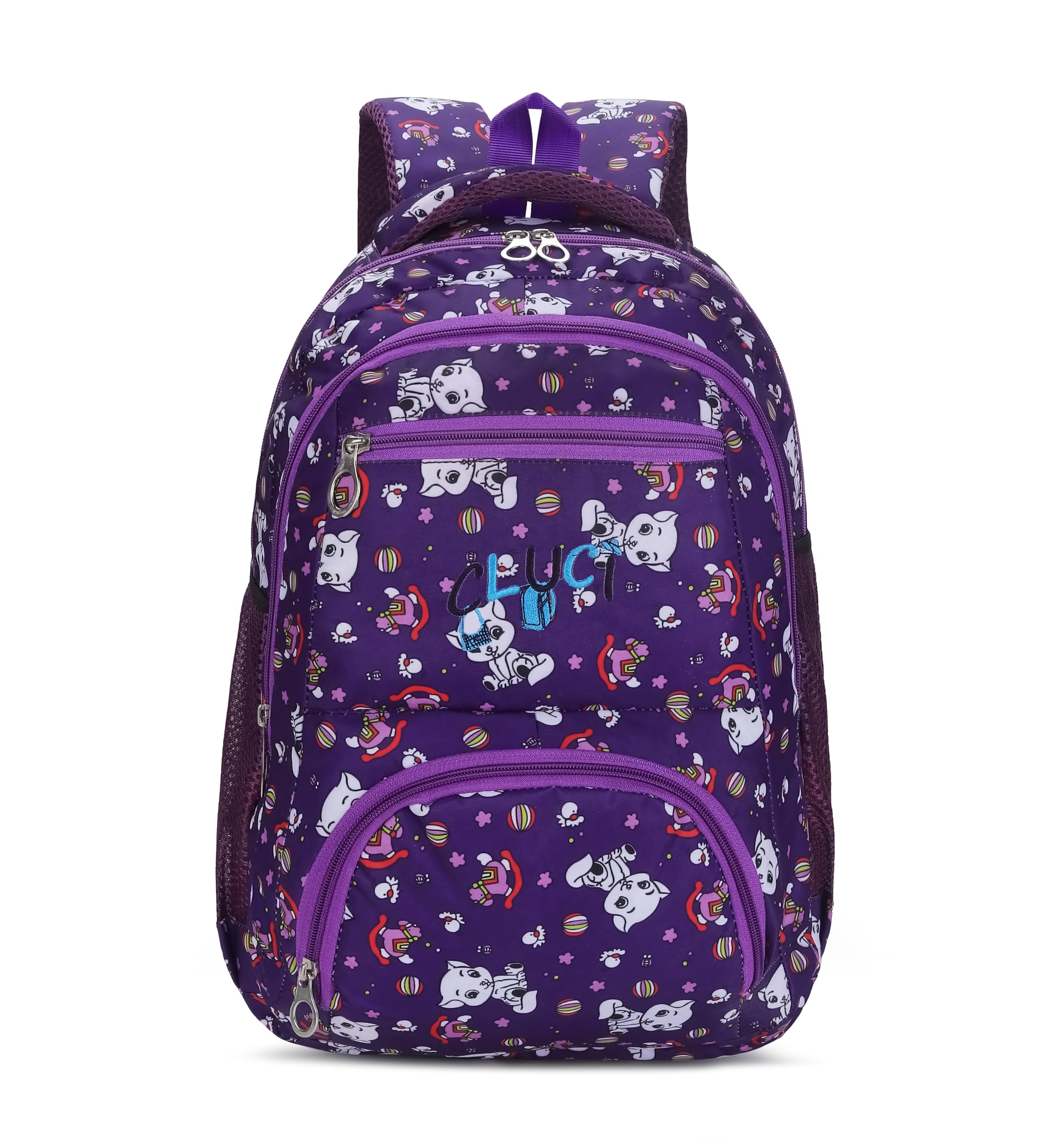 By CLUCI Purple 30 Liters Casual Backpack for Girls With Quick Access Zippered Front Pocket | Soft Touch Fabric, 3 Compartments, Stylish Design | Trendy Backpack-image-33