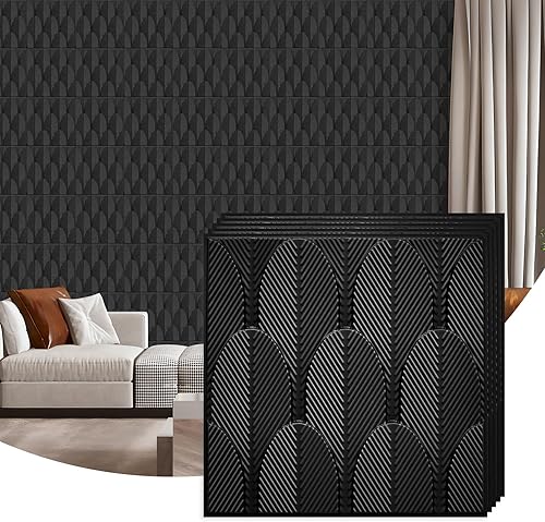 STICKGOO Paquete de 12 paneles de pared 3D, paneles decorativos de PVC de 19.7 x 19.7 pulgadas, diseño de cactus, paneles de pared texturizados 3D