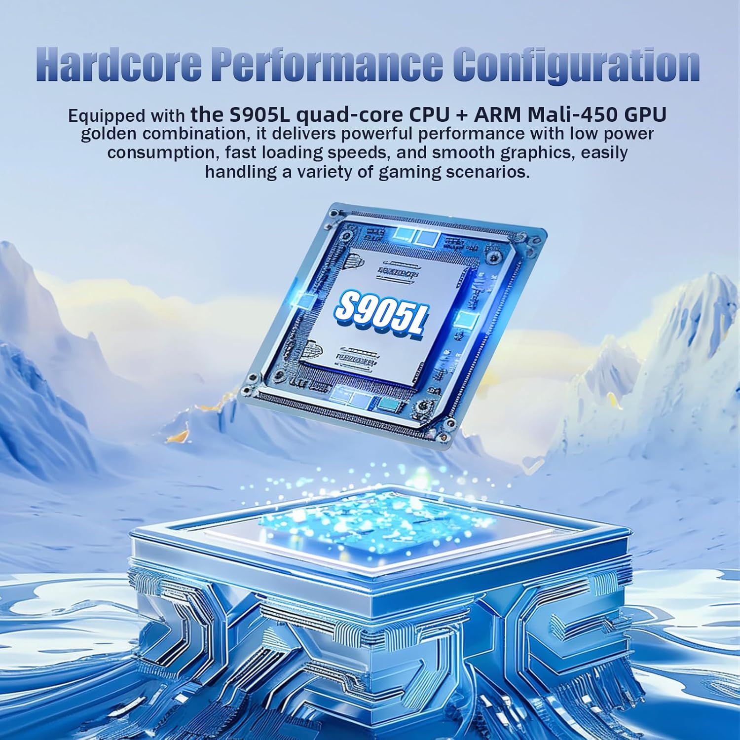 Image detailing the S905L quad-core CPU and ARM Mali-450 GPU