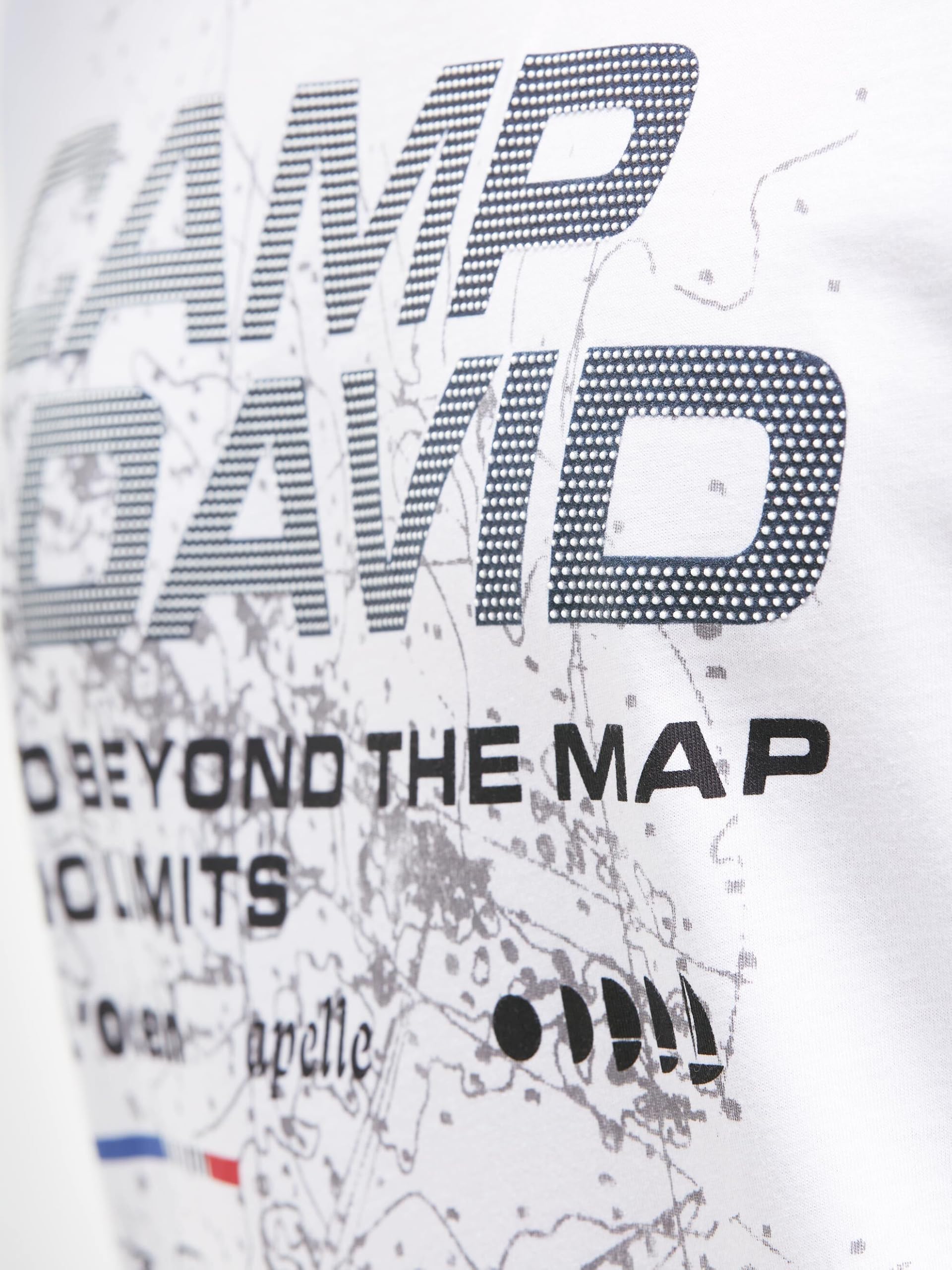 Camp David Maglietta da uomo girocollo con logo Artwork