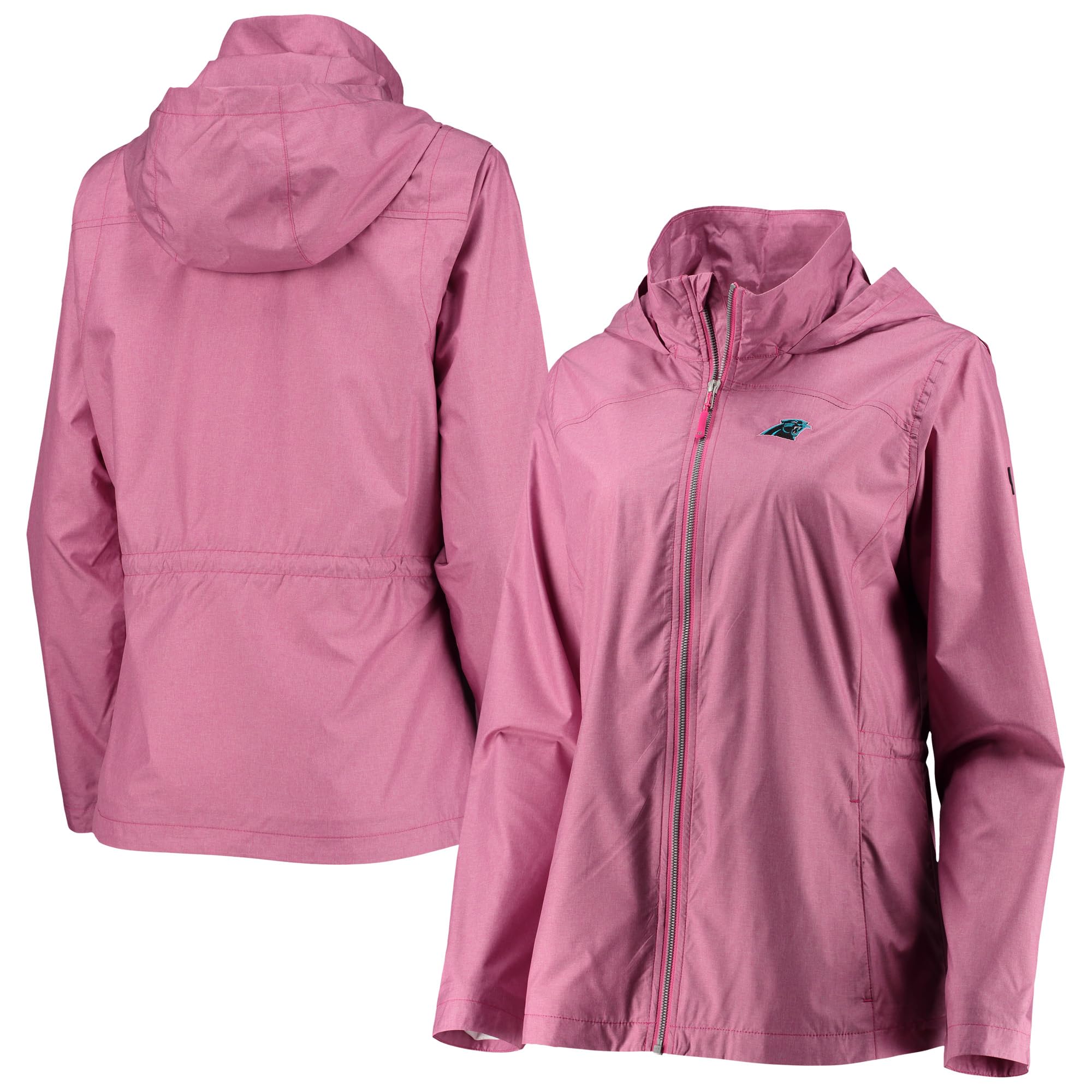 Cutter & Buck Women's Pink Carolina Panthers Packable Full-Zip Weathertec Jacket