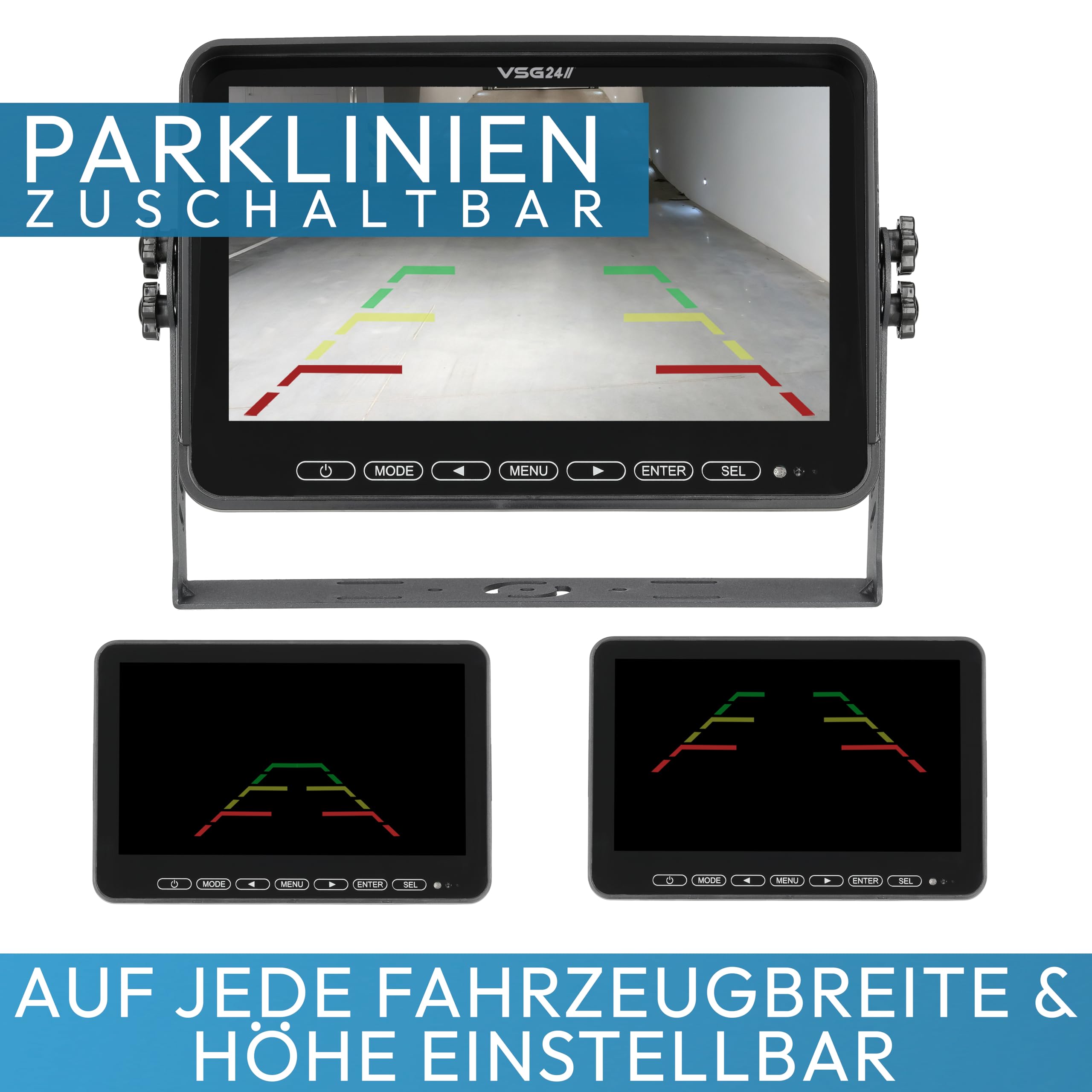 VSG24 "10" Element HD XL | 2 kamery, radiowy system cofania, akumulator magnetyczny do przyczep kempingowych i ciężarowych, zestaw samochodowy bezprzewodowy, w zestawie kamera cofania + monitor