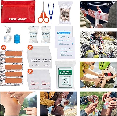 Miniatura 5 de Kits de supervivencia para campamento, kit de primeros auxilios, bolsa para equipos al aire libre, kits de emergencia para camping, senderismo,