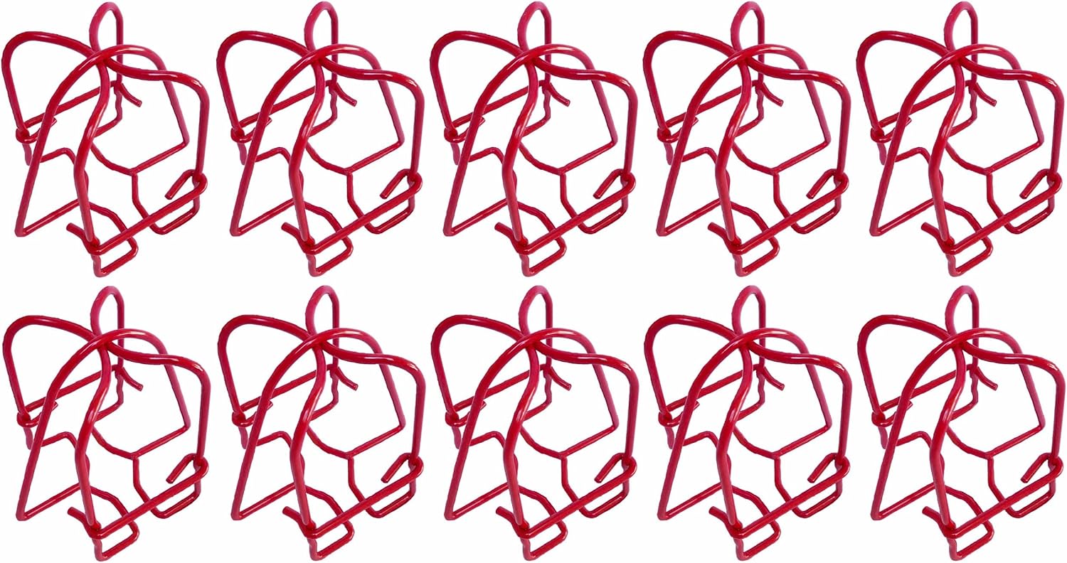 (10 Pack) TunaMax 1/2" Fire Sprinkler Head Cage Guard Protector Cover for Protecting Side Wall & Pendent & Upright Sprinkler Heads Red Fire Sprinkler Covers for Ceiling Mount Indoor Inside