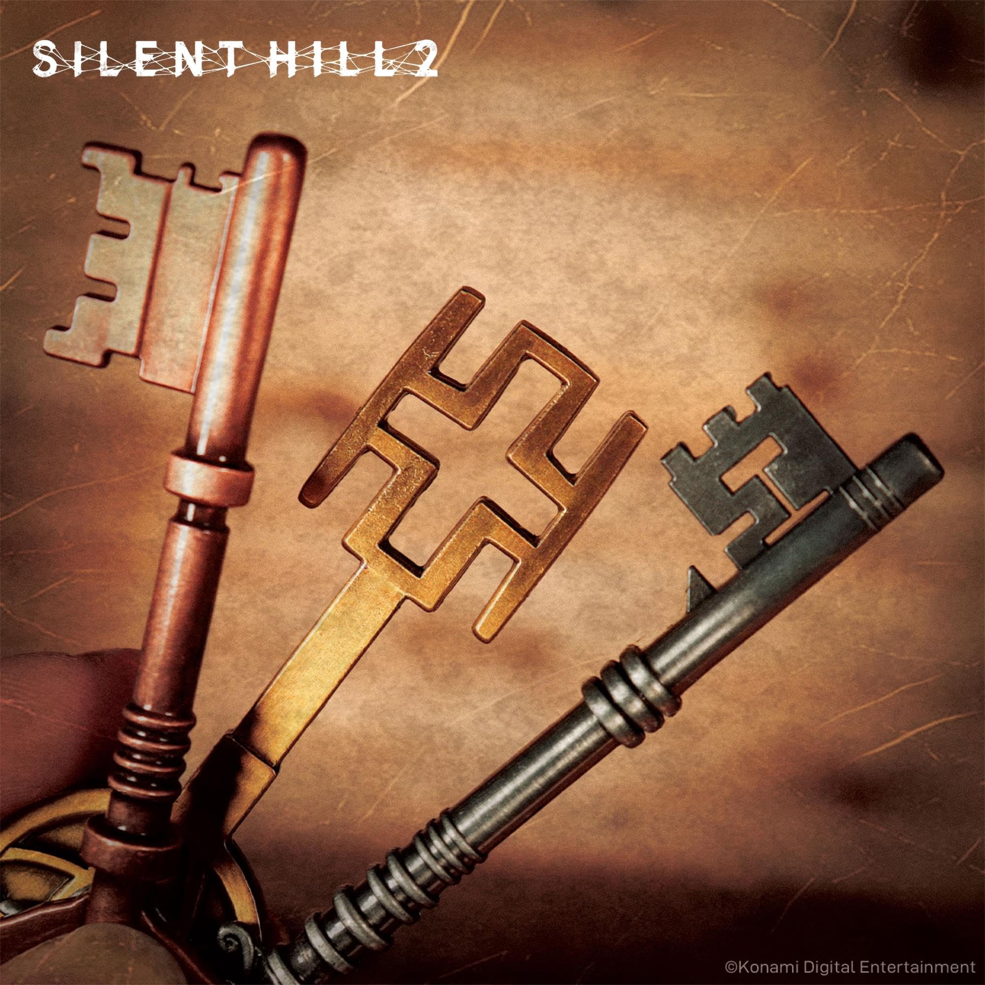 FaNaTtik SILENT HILL - Set di 2 chiavi in metallo da collezione in edizione limitata (lato legno, Brookhaven, Toluca), con licenza ufficiale, scatola numerata, memorabilia del gioco horror